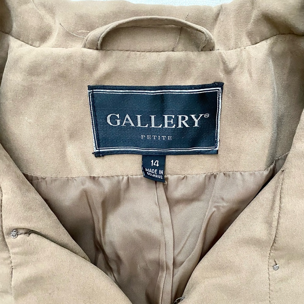 VTG Tan Trench Coat Jacket - Picture 6 of 8